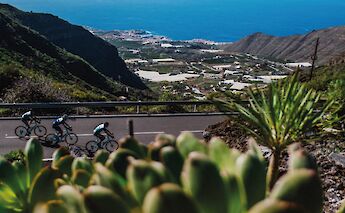 Cycling along scenic roads, Tenerife, Spain. CC:Bike Experience Tenerife