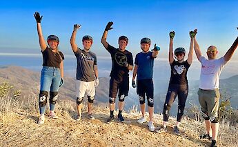 Hands in the air on top of the Backbone Trail, Malibu, California, USA. CC:LifeRush Adventures