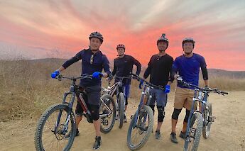 Red skies on top of the Backbone Trail, Malibu, California, USA. CC:LifeRush Adventures