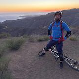 Resting on top of the ridge at sunset, Malibu, California, USA. CC:LifeRush Adventures