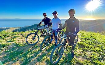 Sun shining down on the ridge, Malibu, California, USA. CC:LifeRush Adventures