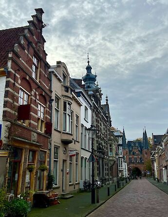 Remnants of Kampen's city wall reflect its history as a fortified Hanseatic city.