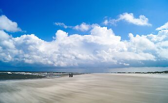 Cycling on the beach. to-BBT