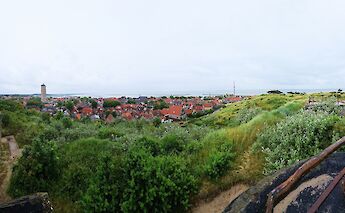 Views over West-Terschelling and the historic Brandaris lighthouse, the Netherlands' oldest dating back to 1594. to-BBT
