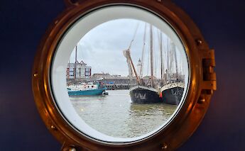 Views of Harlingen from the porthole. toBBT