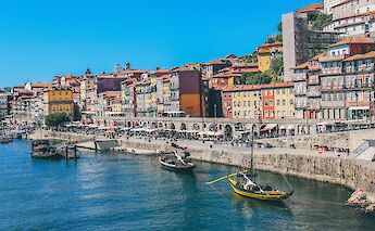 Boats in Porto, Portugal bike tours. Nick Karvounis@Unsplash
