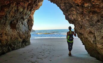Beach in Lagos, Portugal bike tours. Daniel Llorente@Unsplash