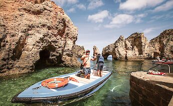 Boats in Lagos, Portugal bike tours. Frank Nurnberger@Unsplash