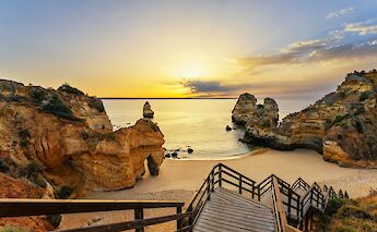 Sunset in Lagos, Portugal bike tours. Getty Images@Unsplash