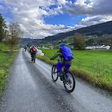 Biking along a road in Voss, Norway. CC:Outdoor Norway
