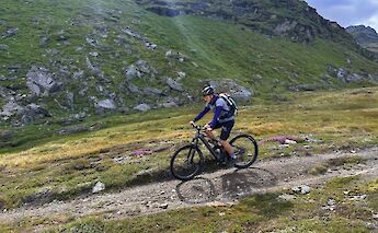 Cycling down a MTB trail, Voss, Norway. CC:Outdoor Norway