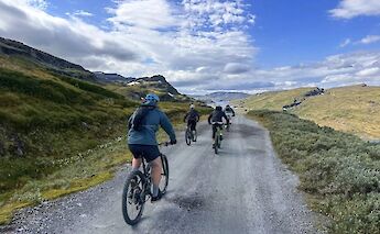 Cycling towards the mountains, Voss, Norway. CC:Outdoor Norway