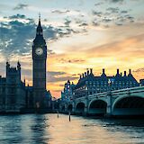 Big Ben at sunset, London, England. Getty Images@Unsplash