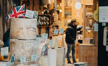 Cheese stall at Borough Market, London, England. Mert Toker@Unsplash