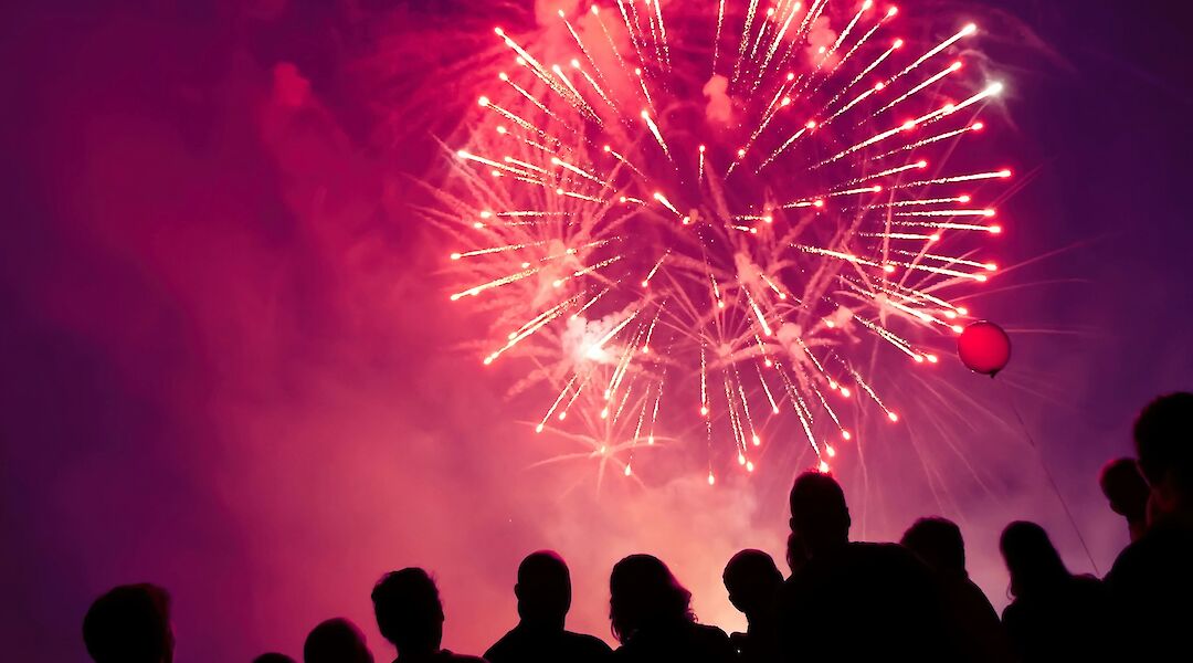 Red fireworks. Getty Images@Unsplash