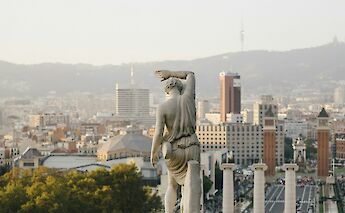 View of a statue from Montjuic Hill. Valdemaras@Unsplash