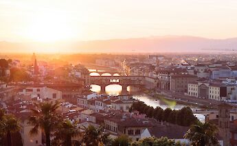 Florence at sunset from above, Italy. Mark Tegethoff@Unsplash