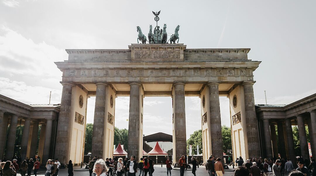 The Bradenburg Gate at dusk, Berlin, Germany. Marius Serban@Unsplash