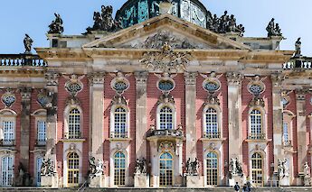 Pink exterior of Sanssouci Palace, Potsdam, Germany. Wolfgang Weiser@Unsplash
