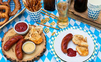 Pretzels, sausages, and beer, Germany. Monika Borys@Unsplash