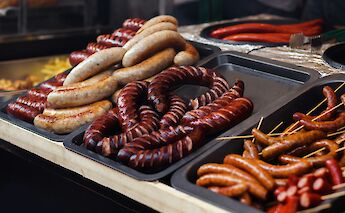 Sausages for sale, Germany. Getty Images@Unsplash