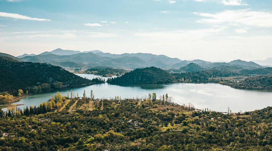 Hill and lakes, Dubrovnik, Croatia. Spencer Davis@Unsplash