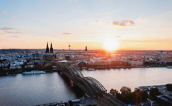Sunset in Cologne, Germany. Unsplash:Eric Weber
