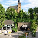 Church above the trees, Saarburg, Germany. Flickr:Francois MORARD