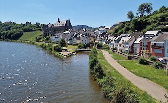 Riverside path, Saarburg, Germany. Flickr:Tristan Schmurr