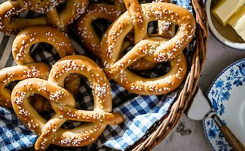 Basket of pretzels. Unsplash:Natalie Behn