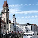 Boat docked in Passau, Germany. Unsplash:Wolfgang Weiser