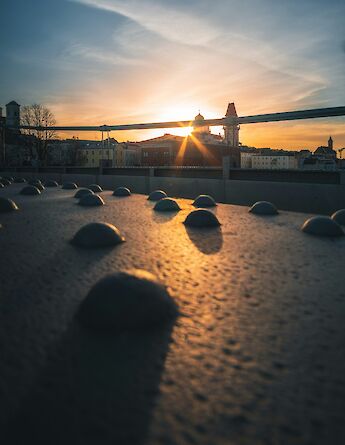 Passau at sunset, Germany. Unsplash:Tim Baumeister