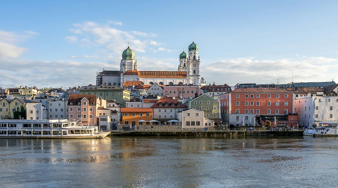 Passau from the water, Germany. Unsplash:Leonhard Niederwimmer