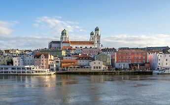 Passau from the water, Germany. Unsplash:Leonhard Niederwimmer