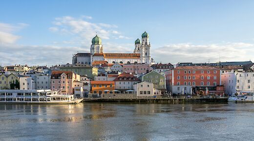Passau from the water, Germany. Unsplash:Leonhard Niederwimmer