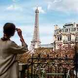 Admiring the view of the Eiffel Tower, Paris, France. Unsplash:Getty Images