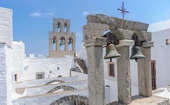 Ancient church bells, Island of Patmos, Greece. CC:Island Hopping