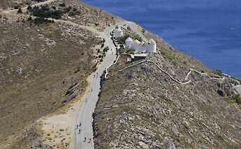 Cycling along the coastal road, Island of Leros, Greece. CC:Island Hopping