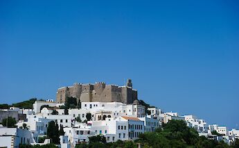 Monastery on a hill, Patmos Island, Greece. CC:Island Hopping