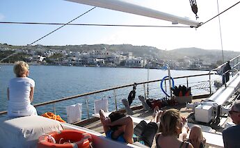 Relaxing on the boat, Greece. CC:Island Hopping