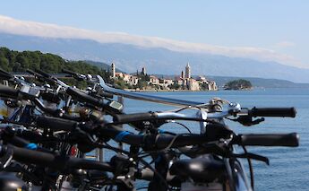 Bikes parked on Rab, Croatia. CC:Island Hopping