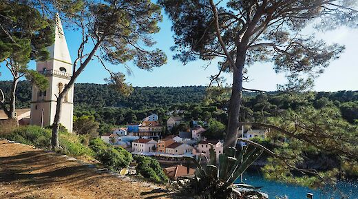 Church tower in Lo&scaron;inj, Croatia. Unsplash:Ante Hamersmit