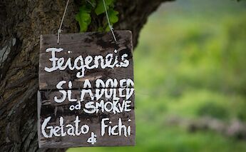 Sign for ice cream, Croatia. CC:Ivan Duran