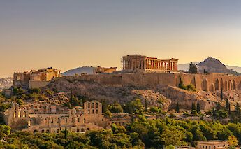 View of Acropolis of Athens with Parthenon and Erechtheion from Filopappou hill. Unsplash: Constantinos Kollias