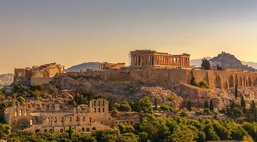 View of Acropolis of Athens with Parthenon and Erechtheion from Filopappou hill. Unsplash: Constantinos Kollias