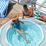 Relaxing in the jacuzzi, Running on Waves, Bike and boat tour