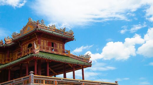 Clouds above a temple in Hue, Vietnam. Unsplash:Veronica Reverse