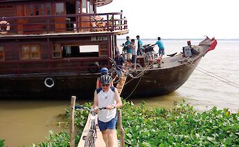 Disembarking Funan Cruise