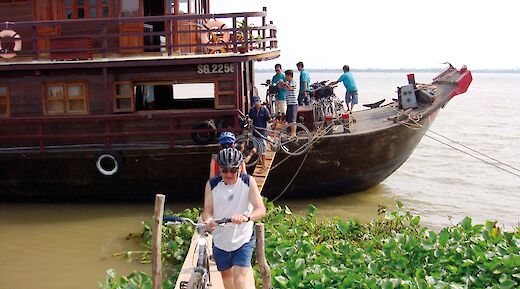 Disembarking Funan Cruise