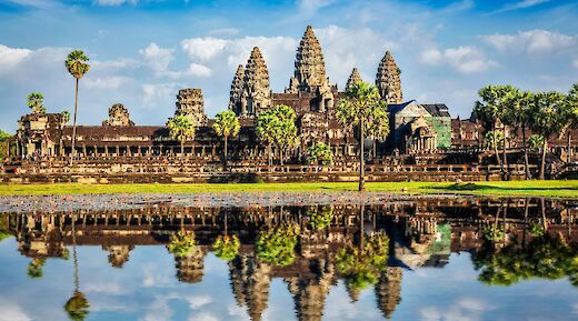 Reflection of the Angkor Wat temples, Cambodia. Unsplash:Getty Images